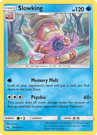 Slowking 055/214 - Reverse Holofoil SM Lost Thunder - Rare