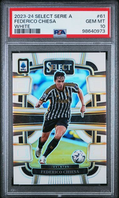 2023-24 PANINI SELECT SERIE A #61 FEDERICO CHIESA WHITE PSA 10