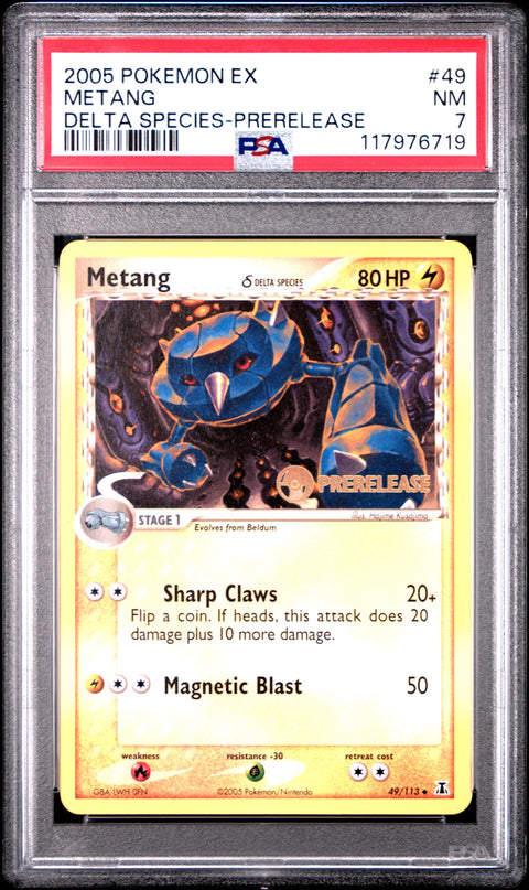2005 POKEMON EX DELTA SPECIES #49 METANG DELTA SPECIES-PRERELEASE PSA 7