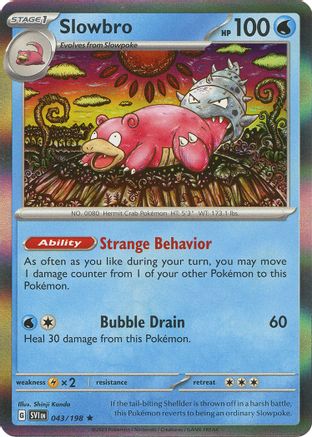 Slowbro 043/198 - Reverse Holofoil SV01 Scarlet & Violet Base Set - Rare