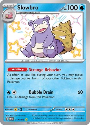 Slowbro 117/091 - Holofoil SV Paldean Fates - Shiny Rare