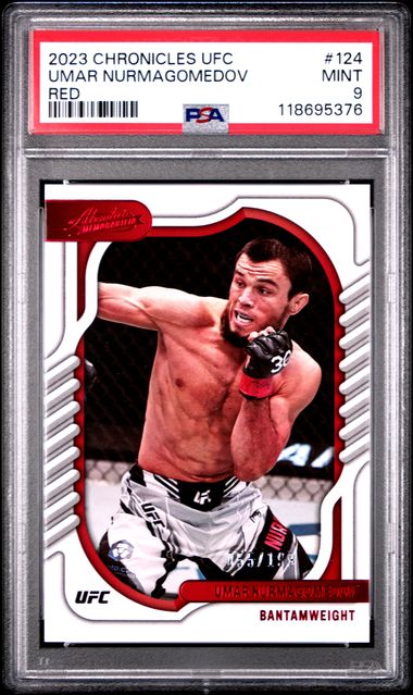 2023 PANINI CHRONICLES UFC #124 UMAR NURMAGOMEDOV RED PSA 9