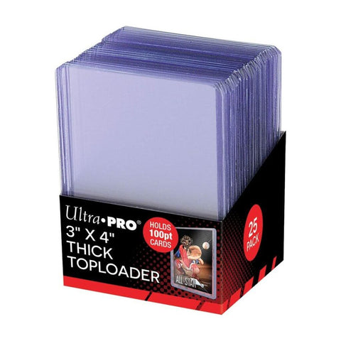 ULTRA PRO Toploader - 3 x 4 Thick 100pt. Clear 25ct