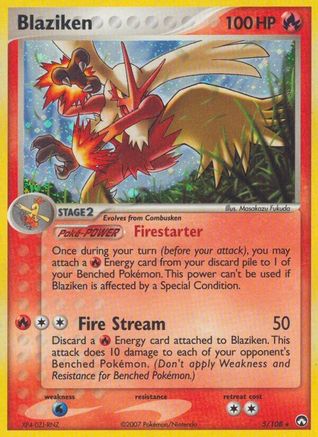 Blaziken 005  - Reverse Holofoil Power Keepers - Holo Rare