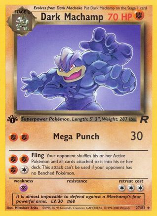 Dark Machamp (27) 027/82 - 1st Edition Team Rocket - Rare