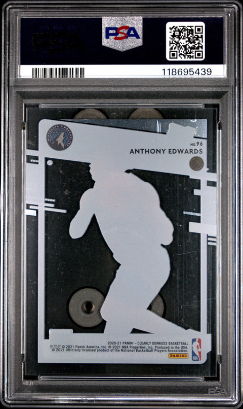 2020 PANINI CLEARLY DONRUSS #96 ANTHONY EDWARDS PSA 8