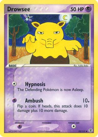 Drowsee 032 - Reverse Holofoil FireRed & LeafGreen - Uncommon