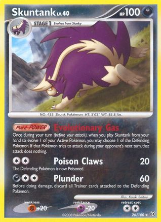 Skuntank 026 - Reverse Holofoil Stormfront - Rare