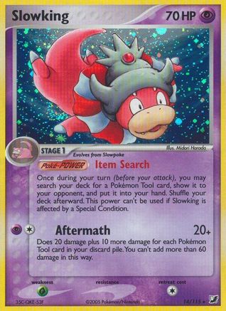 Slowking 014 - Reverse Holofoil Unseen Forces - Holo Rare
