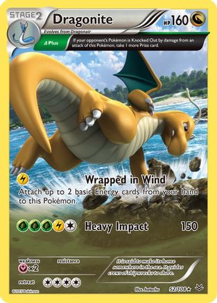 Dragonite (52 Delta) 052/108  - Holofoil XY  Roaring Skies - Holo Rare
