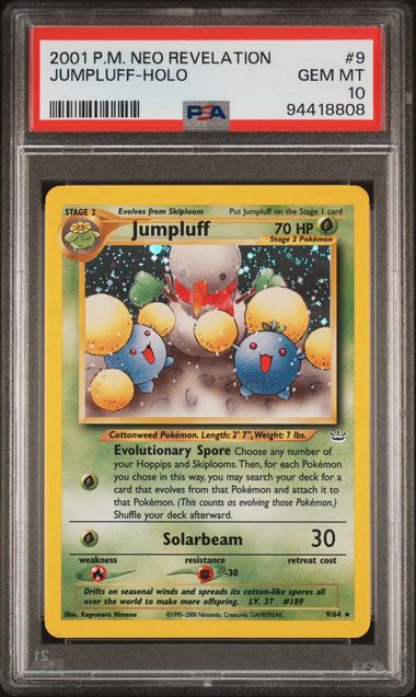 2001 POKEMON NEO REVELATION #9 JUMPLUFF-HOLO PSA 10