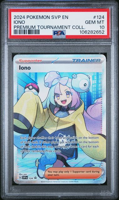 2024 POKEMON SVP EN-SV BLACK STAR PROMO #124 IONO PREMIUM TOURNAMENT COLL PSA 10