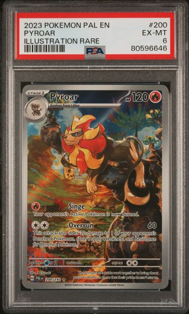PSA 6 PYROAR #200 2023 POKEMON PAL EN-PALDEA EVOLVED