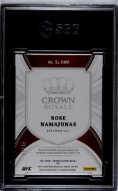 SGC 9.5 Rose Namajunas #SL-RNM Crown Royale Silhouettes Mat. Auto.