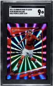 SGC 9 Erling Haaland #100 Holo Purple Laser /99