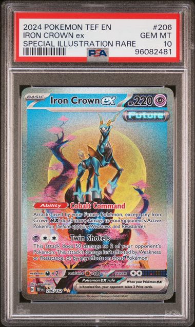 PSA 10 2024 POKEMON TEF EN-TEMPORAL FORCES 206 IRON CROWN