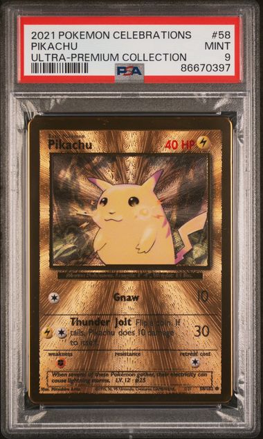 PSA 9 2021 POKEMON CELEBRATIONS ULTRA-PREMIUM COLLECTION 58 PIKACHU