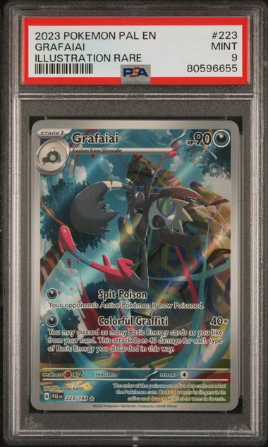 PSA 9 GRAFAIAI #223 2023 POKEMON PAL EN-PALDEA EVOLVED