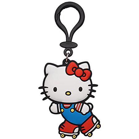 Hello Kitty On Roller Skates Soft Touch PVC Bag Clip