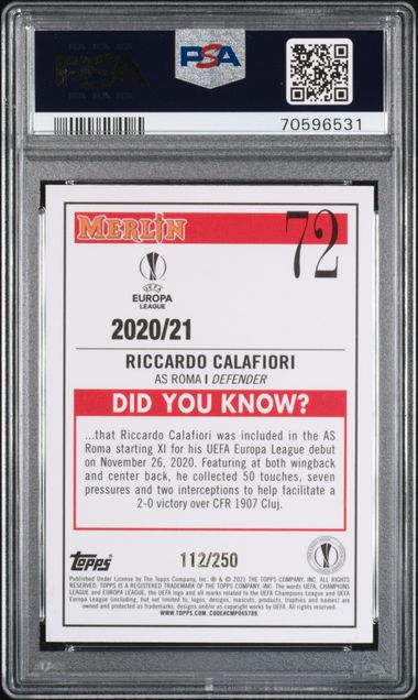 PSA 9 RICCARDO CALAFIORI #72