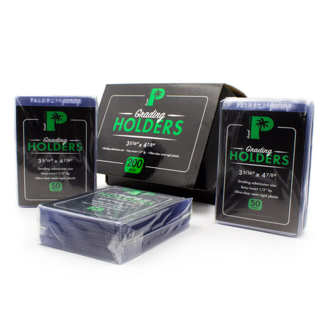 Palms off Gaming Grading Holders Box (200pc) - Semi Rigid Top loaders