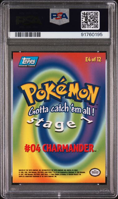 PSA 8 CHARMANDER #4 MOVIE EDITION