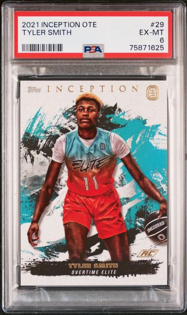 PSA 6 TYLER SMITH #29 2021 TOPPS INCEPTION OTE OVERTIME ELITE