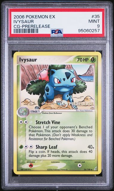 PSA 9 IVYSAUR CG-PRERELEASE #35
