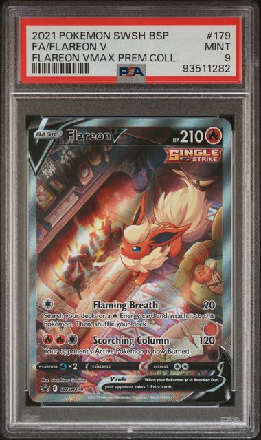 PSA 9 FA/FLAREON V 179 FLAREON VMAX PREM.COLL.