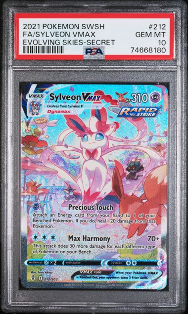 PSA 10 - 2021 POKEMON SWORD & SHIELD EVOLVING SKIES FA/SYLVEON VMAX