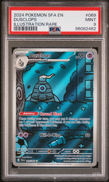 PSA 9 2024 POKEMON SFA EN-SHROUDED FABLE 069 DUSCLOPS ILLUSTRATION RARE