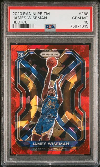 2020 PANINI PRIZM #268 JAMES WISEMAN RED ICE PSA 10