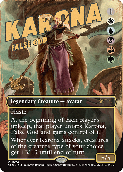 Karona, False God (SLD-1624) - Secret Lair Drop (Borderless) Foil