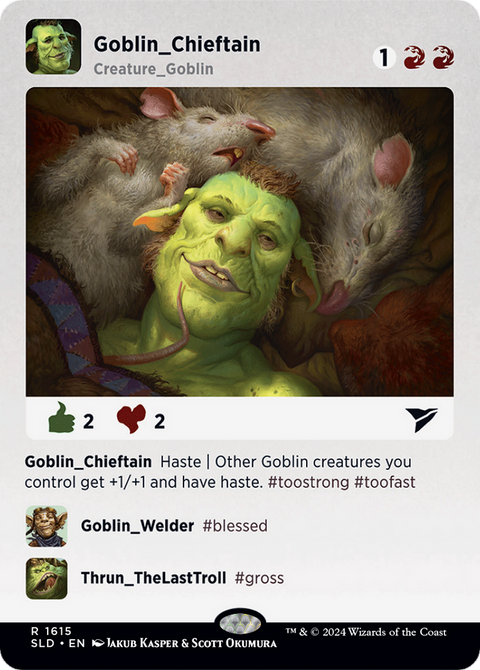 Goblin Chieftain (SLD-1615) - Secret Lair Drop (Borderless) Foil