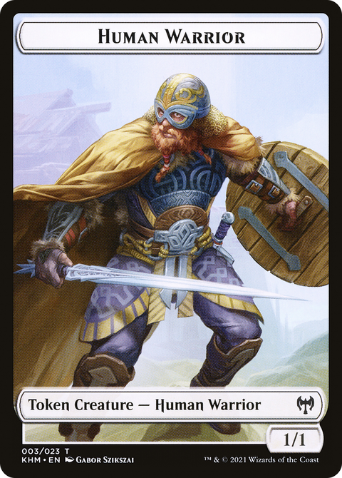 Human Warrior Token (KHM-003) - Kaldheim Tokens Foil
