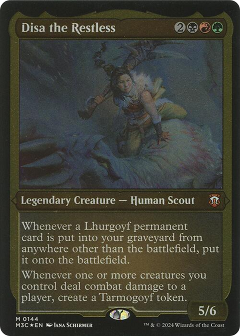 Disa the Restless (Display Commander) - Thick Stock (M3C-144) - Modern Horizons 3 Commander Foil