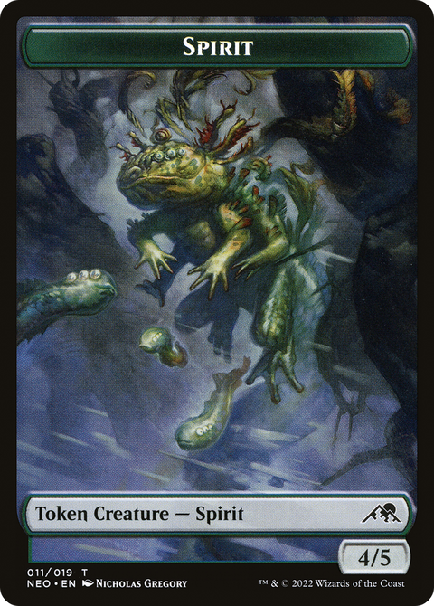 Spirit Token (011) (NEO-011) - Kamigawa: Neon Dynasty Tokens Foil