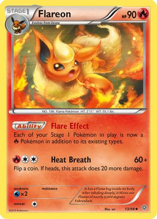Flareon 013/98  - Reverse Holofoil XY  Ancient Origins - Uncommon