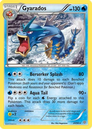 Gyarados (20) 020/98  - Reverse Holofoil XY  Ancient Origins - Rare