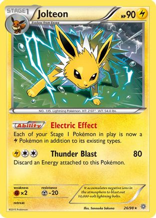 Jolteon 026/98  - Reverse Holofoil XY  Ancient Origins - Holo Rare