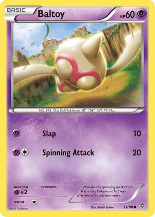 Baltoy (31) 031  XY  Ancient Origins - Common
