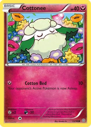 Cottonee 055/98  - Reverse Holofoil XY  Ancient Origins - Common