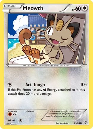 Meowth 061/98  XY  Ancient Origins - Common