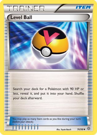 Level Ball 076/98  - Reverse Holofoil XY  Ancient Origins - Uncommon