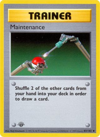 Maintenance 083/102  - 1st Edition Base Set Shadowless - Uncommon