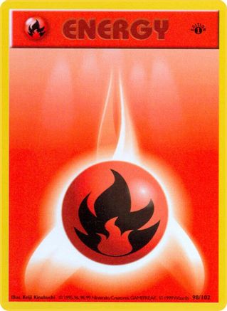 Fire Energy 098/102  - Unlimited Base Set Shadowless - Common