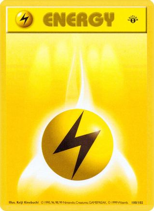 Lightning Energy 100/102  - 1st Edition Base Set Shadowless - Common