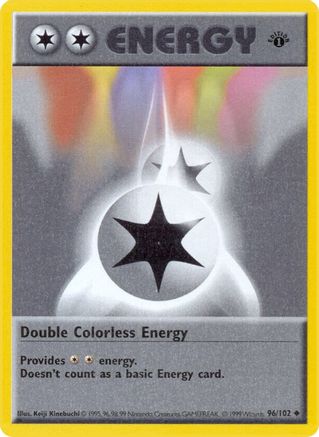 Double Colorless Energy 096/102  - 1st Edition Base Set Shadowless - Uncommon