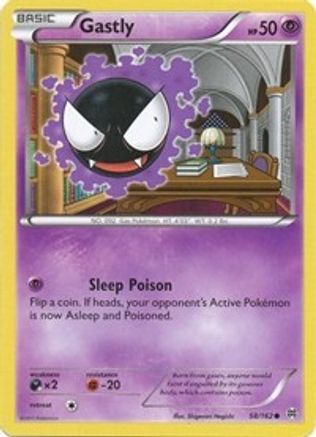 Gastly 058/162  - Reverse Holofoil XY  BREAKthrough - Common