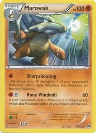 Marowak 078  - Reverse Holofoil XY  BREAKthrough - Rare